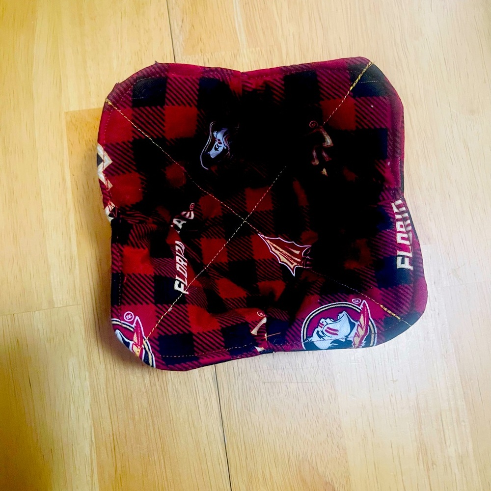 8” FSU PLAID BOWL COZY